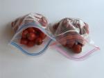 Double zipper bpa free food grade liquid plastic breast milk storage bags, food