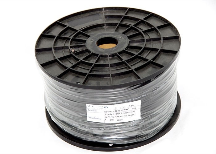 VR90 BNC Video Power Cable 3.7 Solid PE Insulation Golden Color Foil