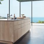 Ready To Assemble Wood Grain Kitchen Cabinet Luxury Kitchen Furniture Sets For
