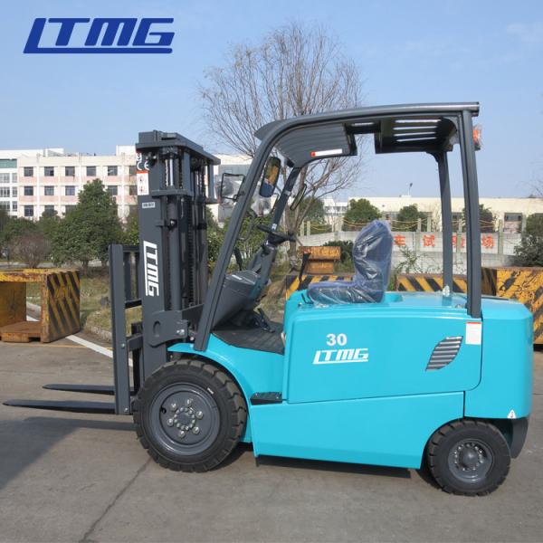 Quality customized color 3 Ton Four Wheel Electric Forklift Truck For Loading & Unloading Cargo for sale