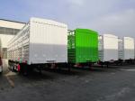12/16 Tire 3 Axle Load 40-60 Ton Stake Truck Semi Trailer For Animal Cargo