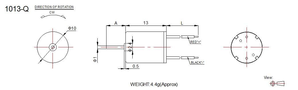 Electronic Products 12 Volt DC Motor High Torque With 10mm Diameter RoHS Approved