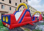 Outdoor Race Sport Game 18m Large Inflatable Obstacle Courses For Adults Rental