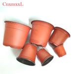 75pcs Flexible Sturdy Plastic Flower Pots HDPE Waterproof 6 Inch Plastic Pots