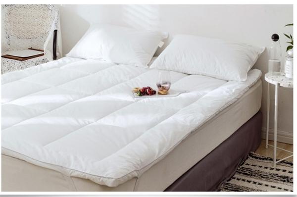 Luxurious White Cotton Thick Mattress Topper Organic Waterproof Mattress