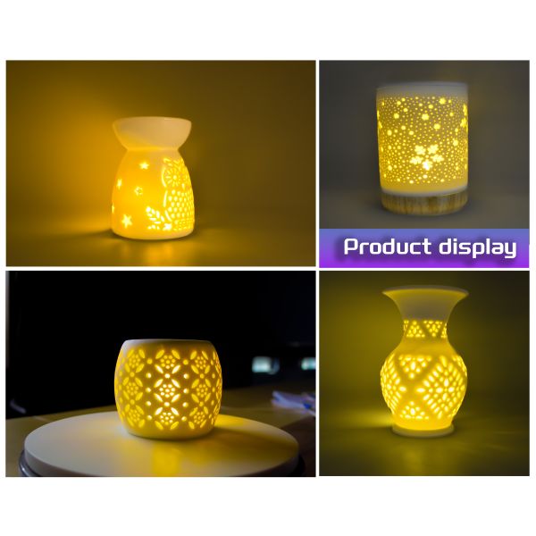 Hot-selling White Porcelain Candle Burner Burning Oil for Home Decor