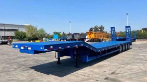 Wholesale 80T Lowbed Trailer Transport Construction Machinery Equipment Such As Excavator Wheel Loader Bulldozer from china suppliers
