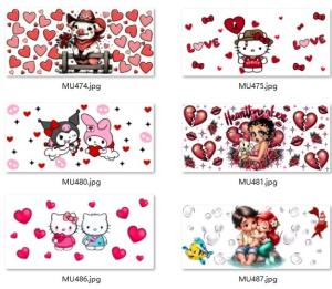 Wholesale Removable Flatbed Decals UV DTF Cup Wraps Glass Sticker 16oz from china suppliers