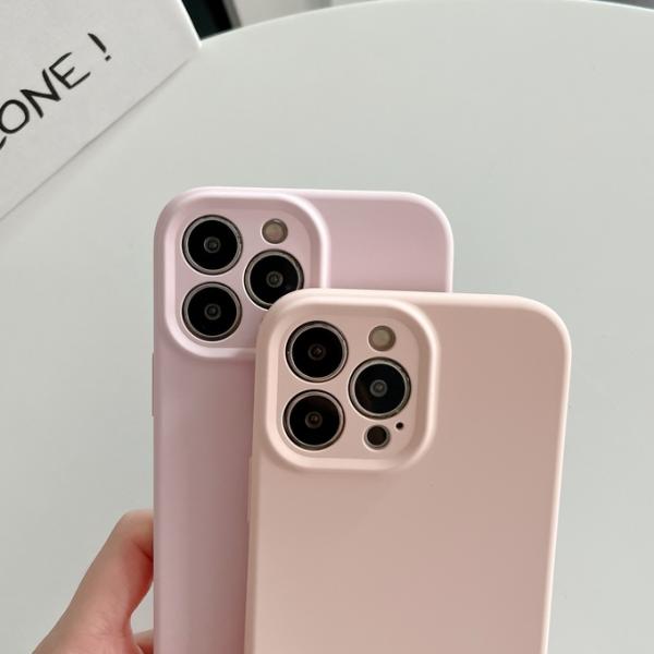 Custom Pink Soft Liquid Silicone Phone Case Super Strong Magnets For IPhone Case