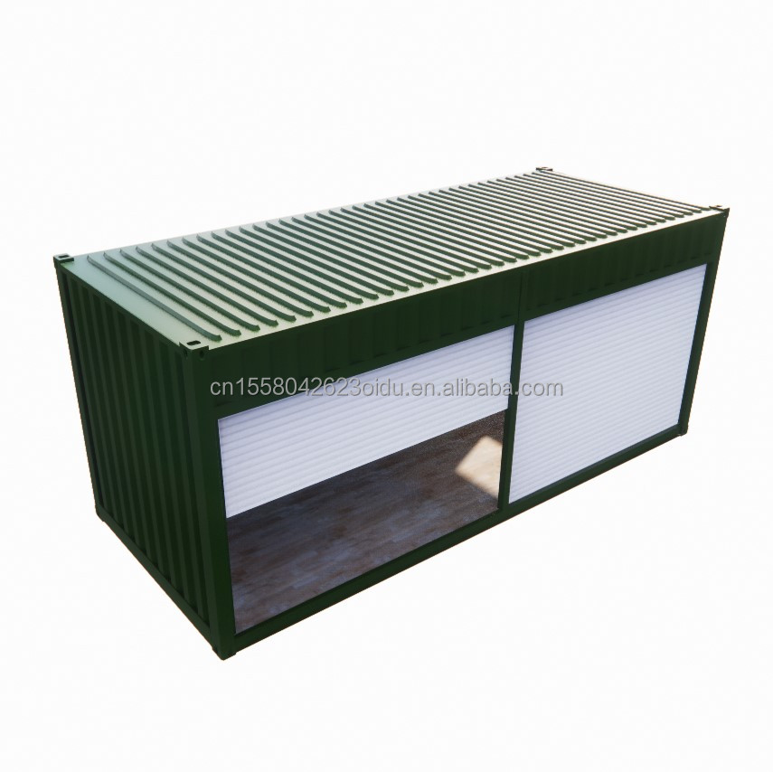 20ft Prefabricated Flat Packaging Module House Garage Storage Booth Container House with Modern Simple Design Style