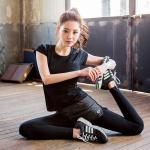 CPG Global Women 2017 Spring Summer Quick Dry 2 Pieces Set Stretched Sports