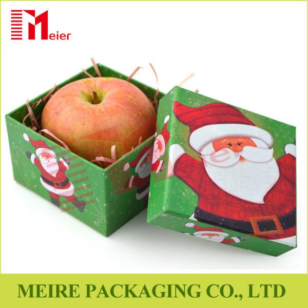 Wholesale Santa Claus picture printing glossy lamination Christmas Apple Gift