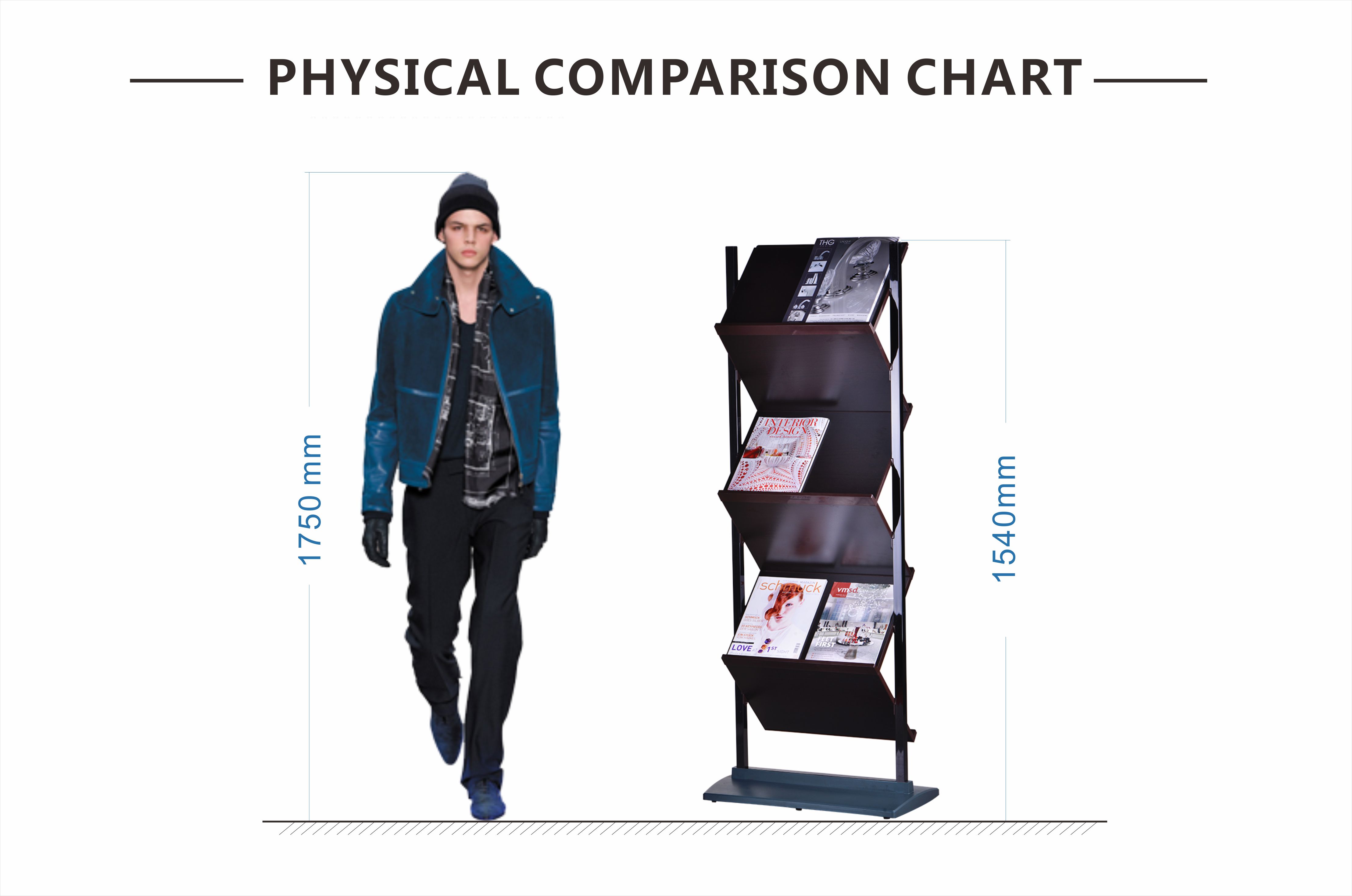 Zig Zag Detachable Information Display Stand 460X350mm Aluminum Profile