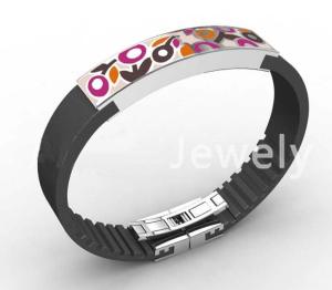 Wholesale Top Quality Europe Fashion Stainless Steel Genuine Leather Silicone Bangle Bracelet ADB232 from china suppliers