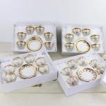 OEM 100ml Glass Cup And Saucer Retro Tree Glass Teacup