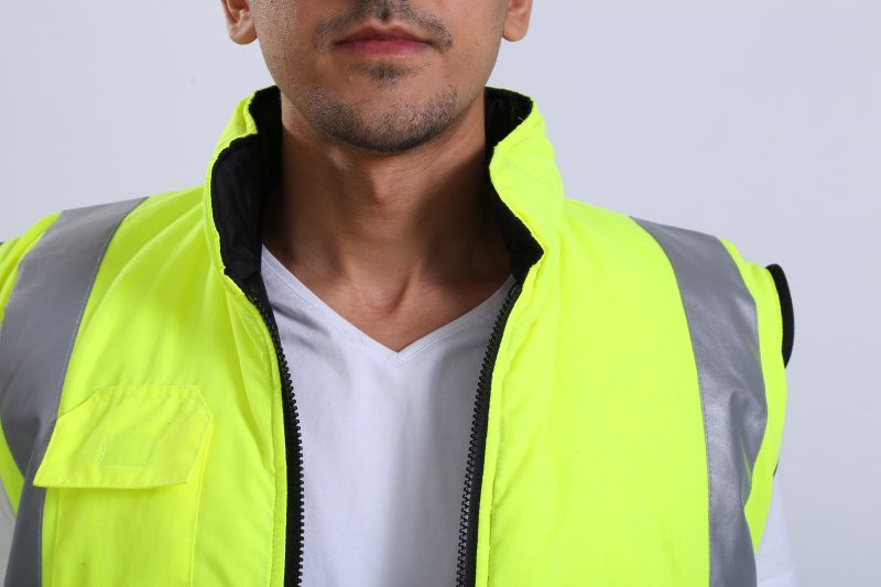 OEM Mens 7 In 1 Hi Vis Jacket , 300D Oxford Rain And Cold Weather Jacket