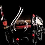 1500ml Glass Wine Decanter Aerator Classical Design Brass Instrument Shape