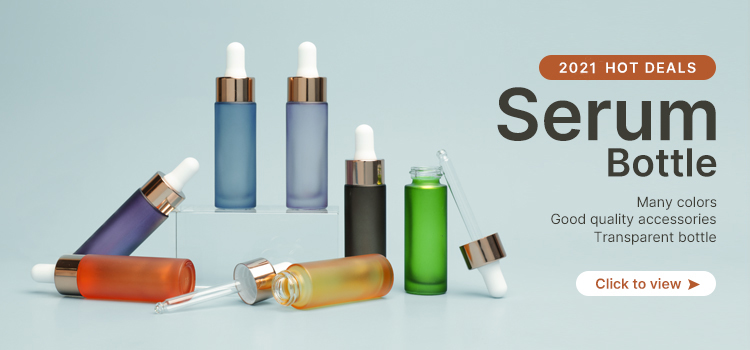 Skin Care Serum Dropper Bottles Empty Square 20ml Clear Color