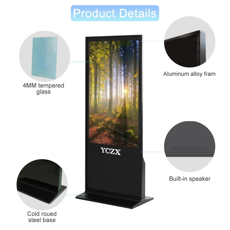2K High Definition Indoor Advertising LED Display 65 Inch OEM / ODM Acceptable