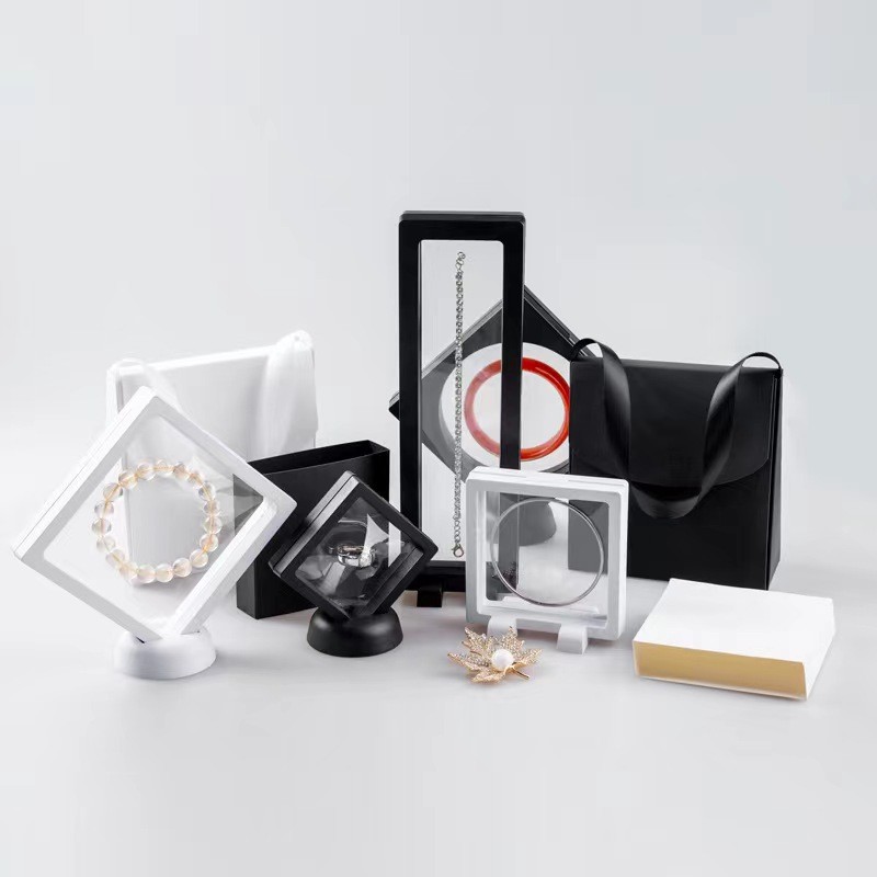 Rectangular Transparent Display Custom Paper Packaging Box for Jewelry Set Gift