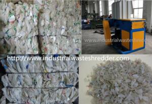Wholesale Large Capacity Plastic Bottle Crusher Machine , Double Shaft Scrap Glass Bottle Shredder from china suppliers