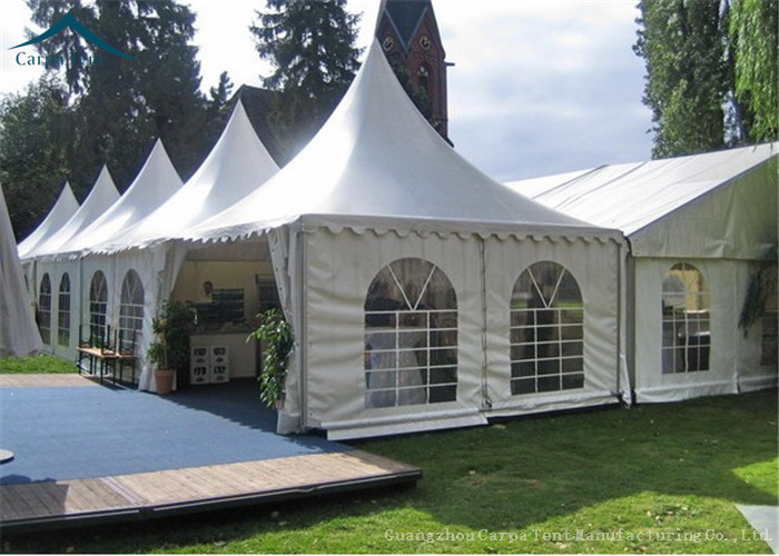Water Resistant Pagoda Tents White PVC Fabric Party Banquet Tent