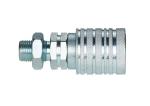 Carbon Steel Push Pull Hydraulic Quick Coupler , Agriculture Machine Hydraulic