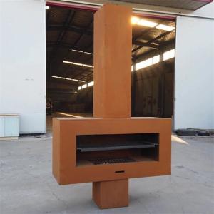 Wholesale Large Outdoor Corten Metal Wood Burning Chimeneas Freestanding Fireplace from china suppliers