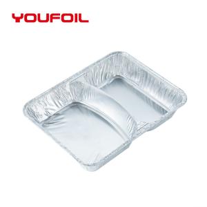 Wholesale Recyclable Healthy 2 Compartment Disposable Aluminum Foil Container for Catering from china suppliers