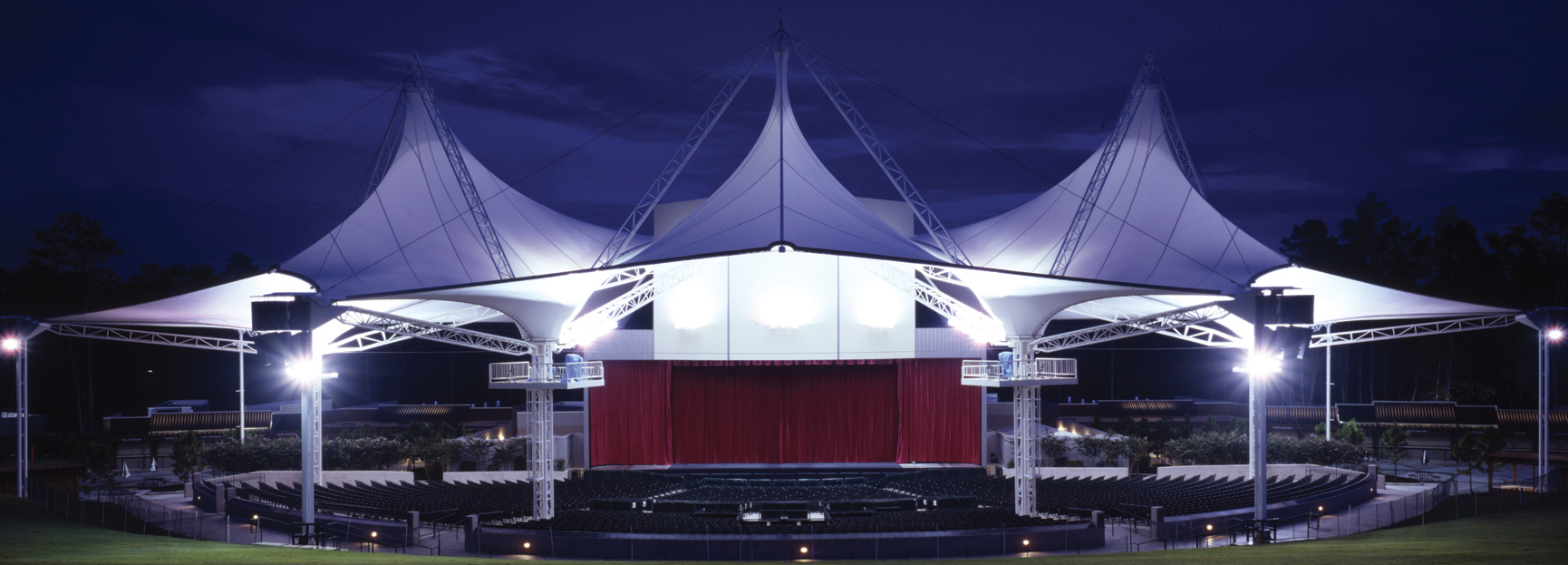PTFE Architectural Fabric Tent Shade Shed Tensile Membrane Structure For Landscape