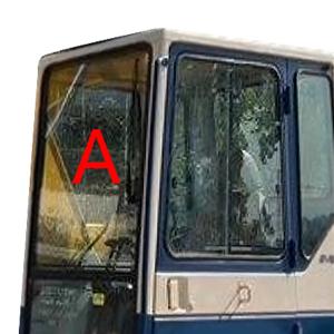 Wholesale FCC Green KOMATSU Cab Glass Front Up Tempered Glass Window Replacement from china suppliers