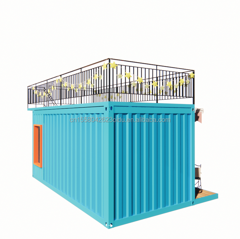 20ft Two-Layer Flat Packaging Container Steel Frame Garage Retail Store Modern Design and Galvanized Steel Bending 180g
