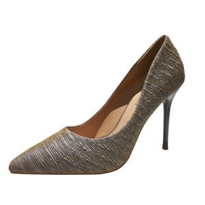 Wholesale 6888-7 Korean Fashion Pointed Shallow Mouth High Heels Thin Sexy Wrinkled Women'S Single Shoes Stiletto Professional OL from china suppliers
