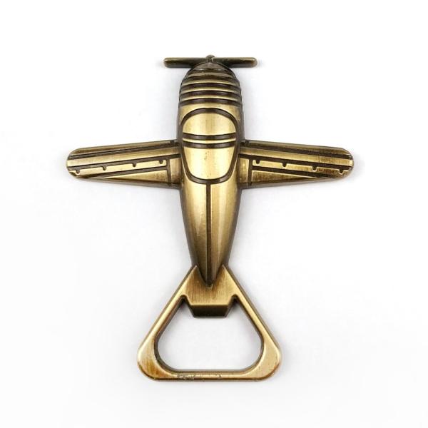 Metallic Design Die-cast Airplane Bottle Opener for Die-cast Style and Metallic