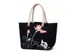 Custom Eco - Friendly Washable Grocery Tote Bags 12oz Cotton Canvas For Women