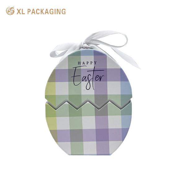 Custom Easter Candy Gift Box Egg Shape Printed Corrugated Kraft Paper For