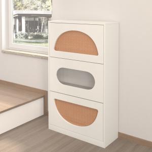 Wholesale FurnitureR 25 Kg Max Load Capacity Wood Mirrored Shoe Cabinet from china suppliers
