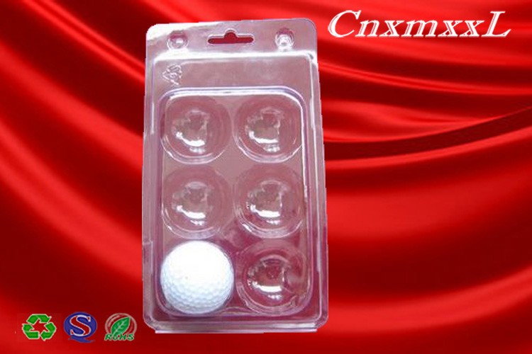 6pcs Golf Ball Transparent Plastic Blister Packaging Toy PVC Blister Tray