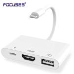 OD 3.5mm 3 In 1 USB OTG Cable Adapter 45g OTG USB HDMI Adapter