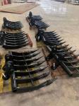 Orange Color Excavator Rake Bucket Tilting For Dozer Digger CE Approval