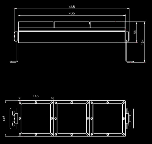 AC85V 8100lm LED Outside Flood Lights For Lawns
