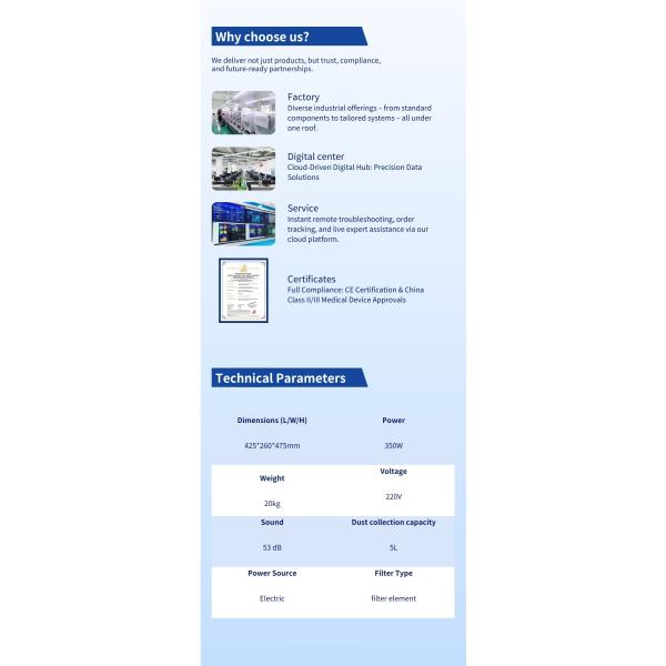 CADCAM Zirconia Dental Vacuum Cleaner Compact Whisper Quiet Dental Dust Collector