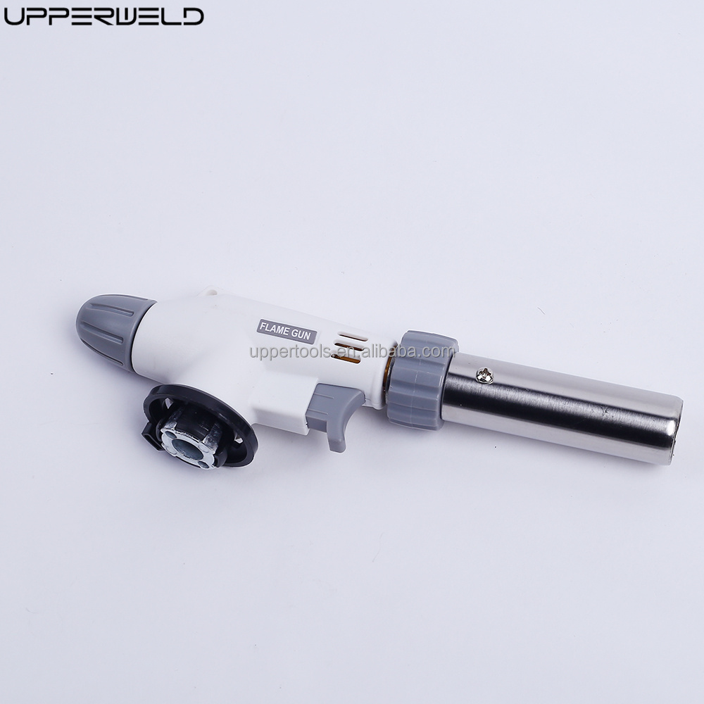 White Heating Torch Cassette Butane Gas Torch for Outdoor BBQ Flame Gun Sale