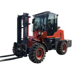 Wholesale 4X4 Off Road Forklift Loader 3ton 4ton 5ton for Food Shop within 1CBM Bucket Capacity from china suppliers