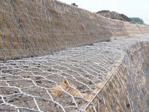 Wholesale Galfan Coated Gabion Wire Mesh , 70x90mm Gabion Stone Wire Mesh from china suppliers
