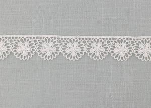 Wholesale Floral Venice Lace Trims , Vintage White Embroidered Lace Trim For Bridal Dresses from china suppliers