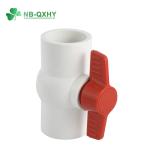 Manual Driving Mode Water Media Compact Ball Valve Plastic PVC Valve with