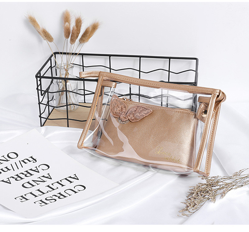 Portable Women Washing PVC Transparent Cosmetic Bag