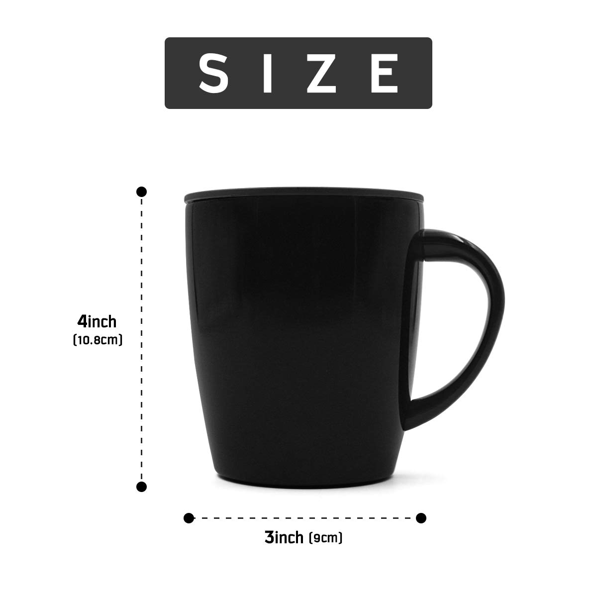 Matte Black Stainless Steel Coffee Mugs With Handles Custom Logo