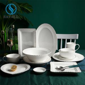 Wholesale 3D Design Porcelain White Dinnerware Heart Shaped Dishwasher Safe from china suppliers